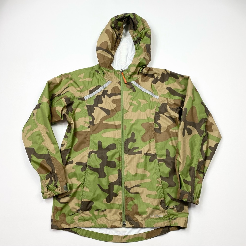 Boy’s/Kid’s L.L. Bean Full Zip Camo Windbreaker Jacket Size XL 18